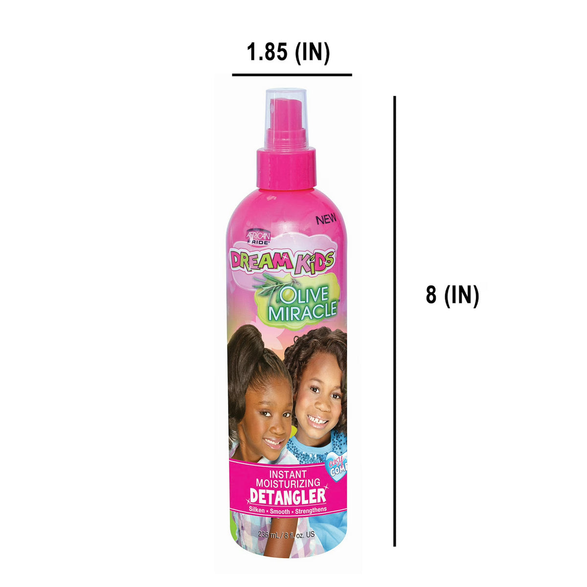 African Pride Dream Kids Olive Miracle Instant Moisturizing Detangler Oil , 8 oz (236 ml)