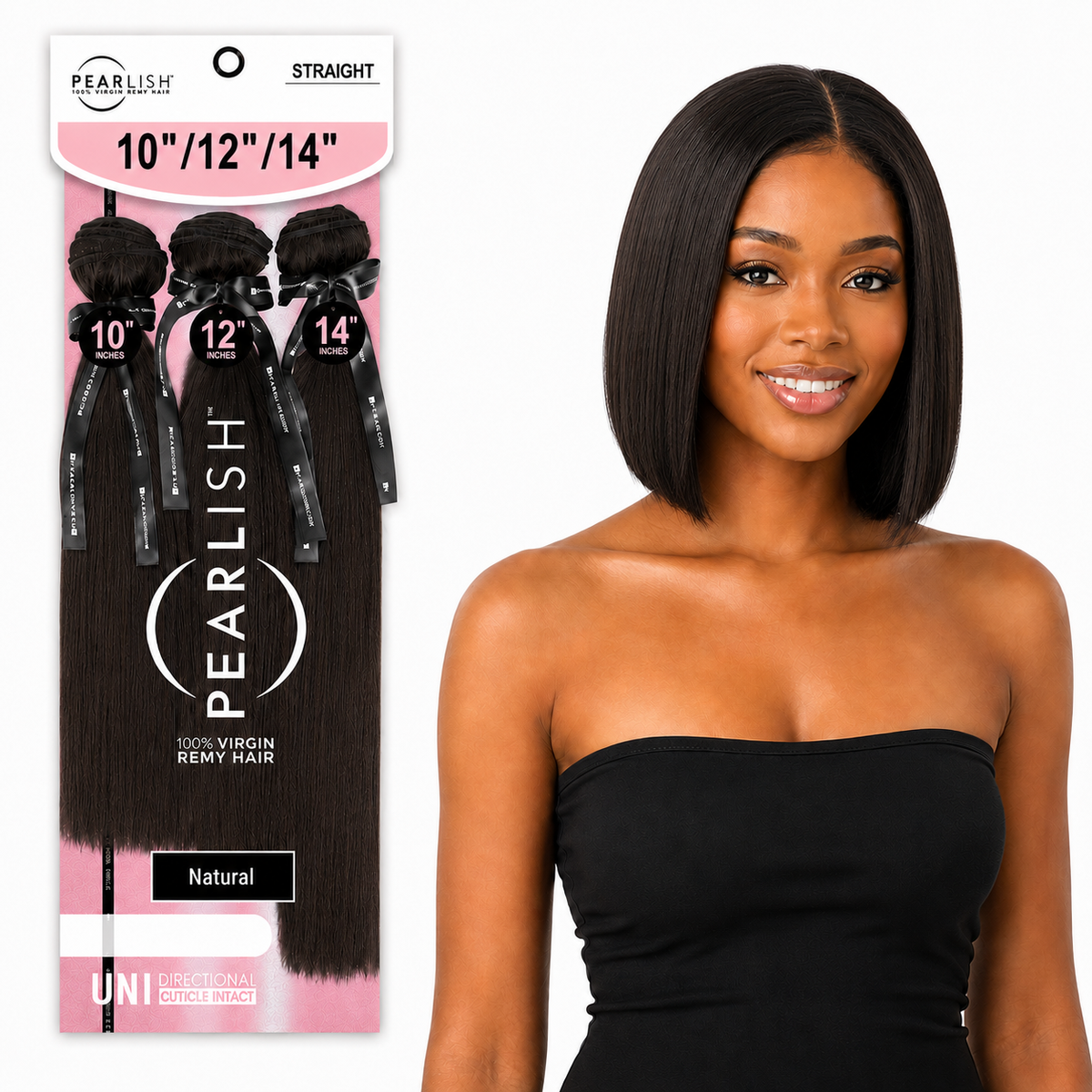 Sensationnel Pearlish Multi-Pack Straight 100% Virgin Remy Human Hair Weave (3 Bundle)