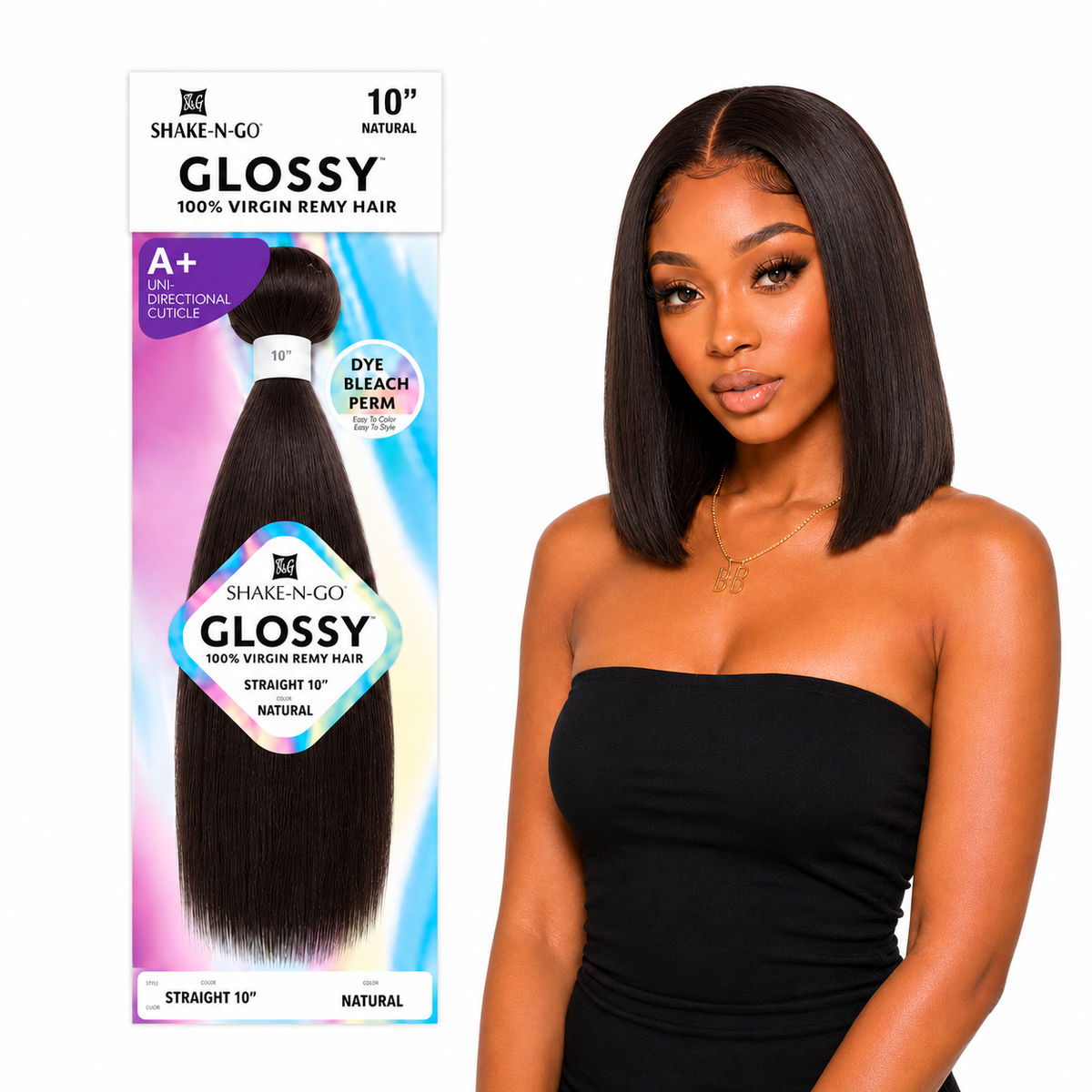 Shake-N-Go Glossy Straight 100% Virgin Remy Hair Weave (10" - 26")