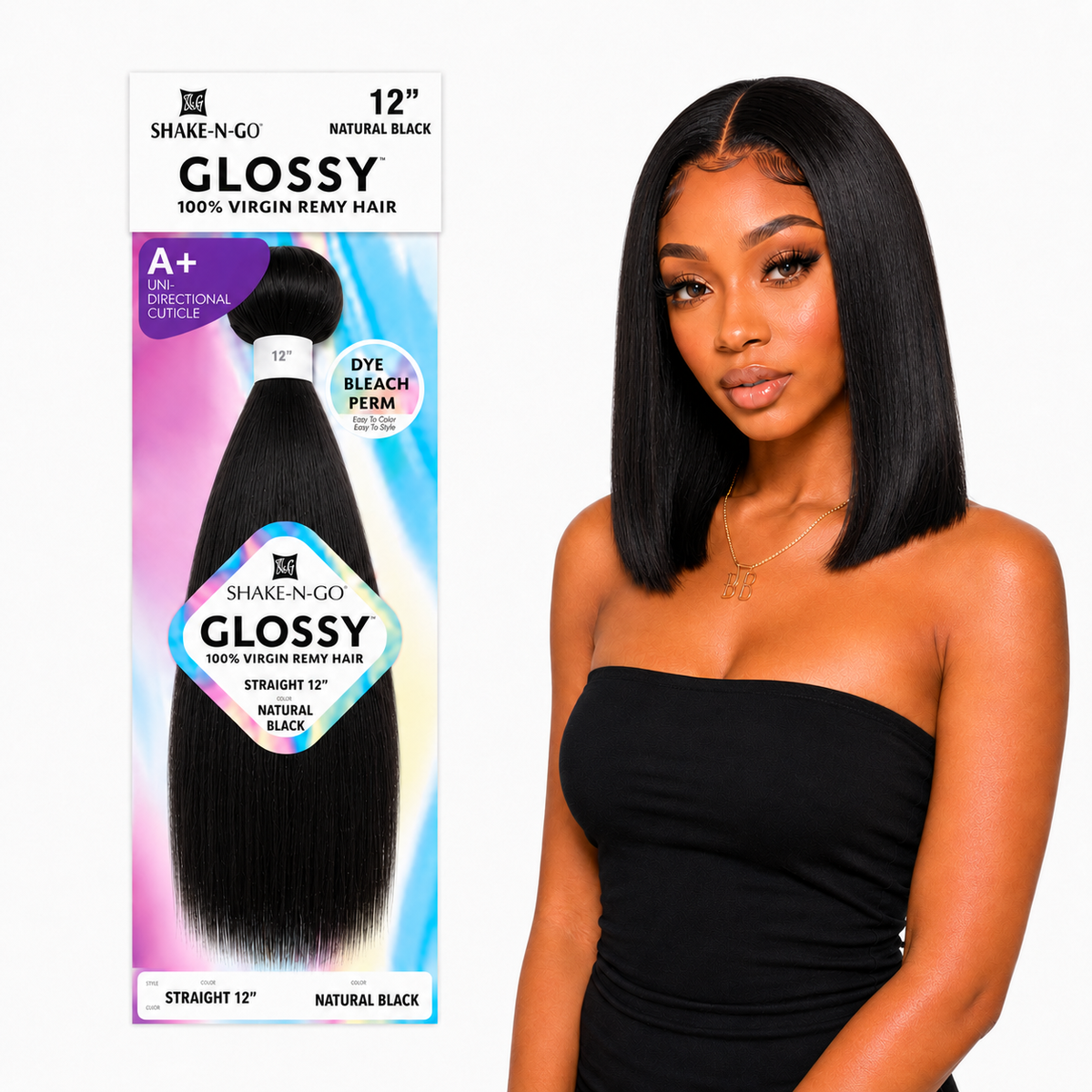 Shake-N-Go Glossy Straight 100% Virgin Remy Hair Weave (10" - 26")