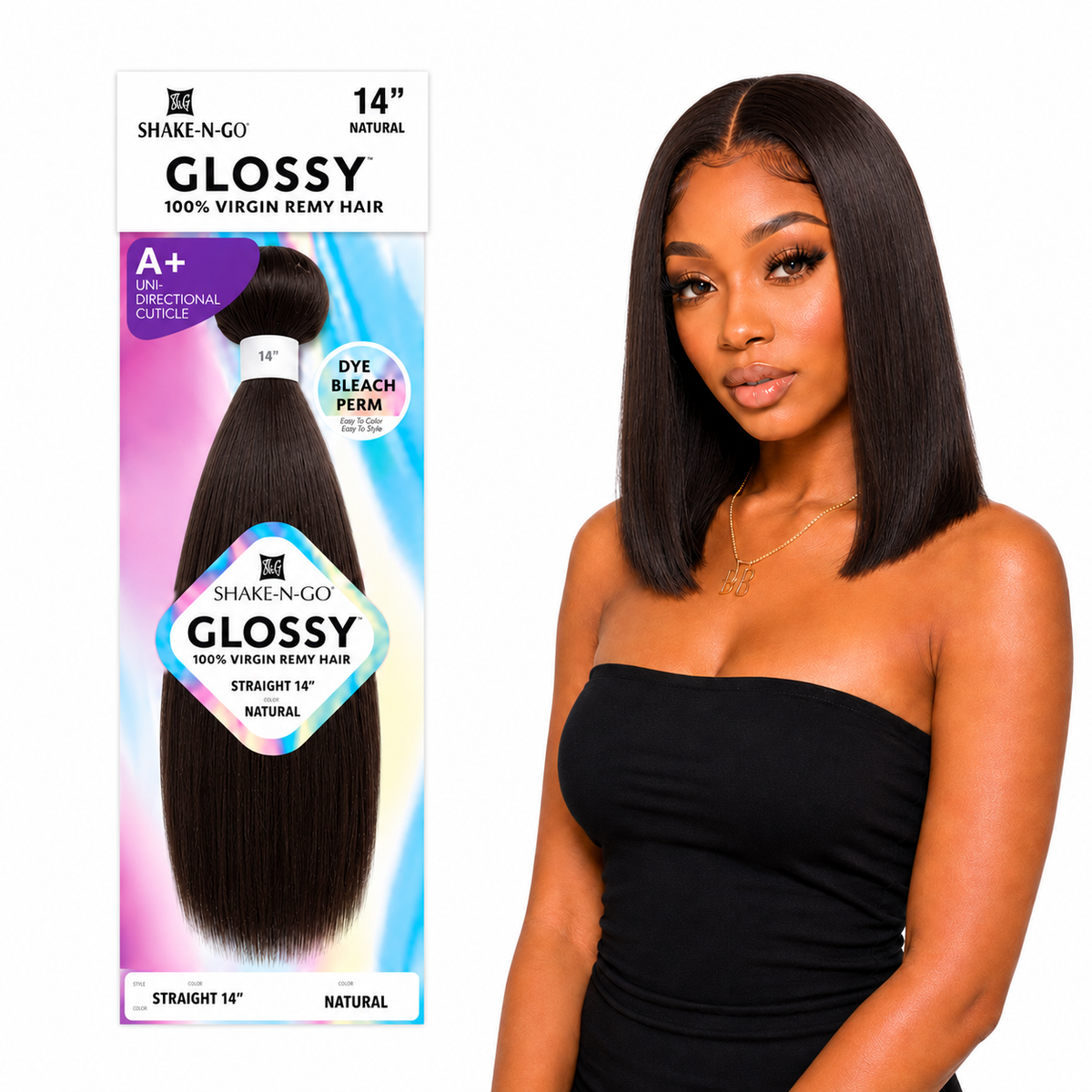 Shake-N-Go Glossy Straight 100% Virgin Remy Hair Weave (10" - 26")