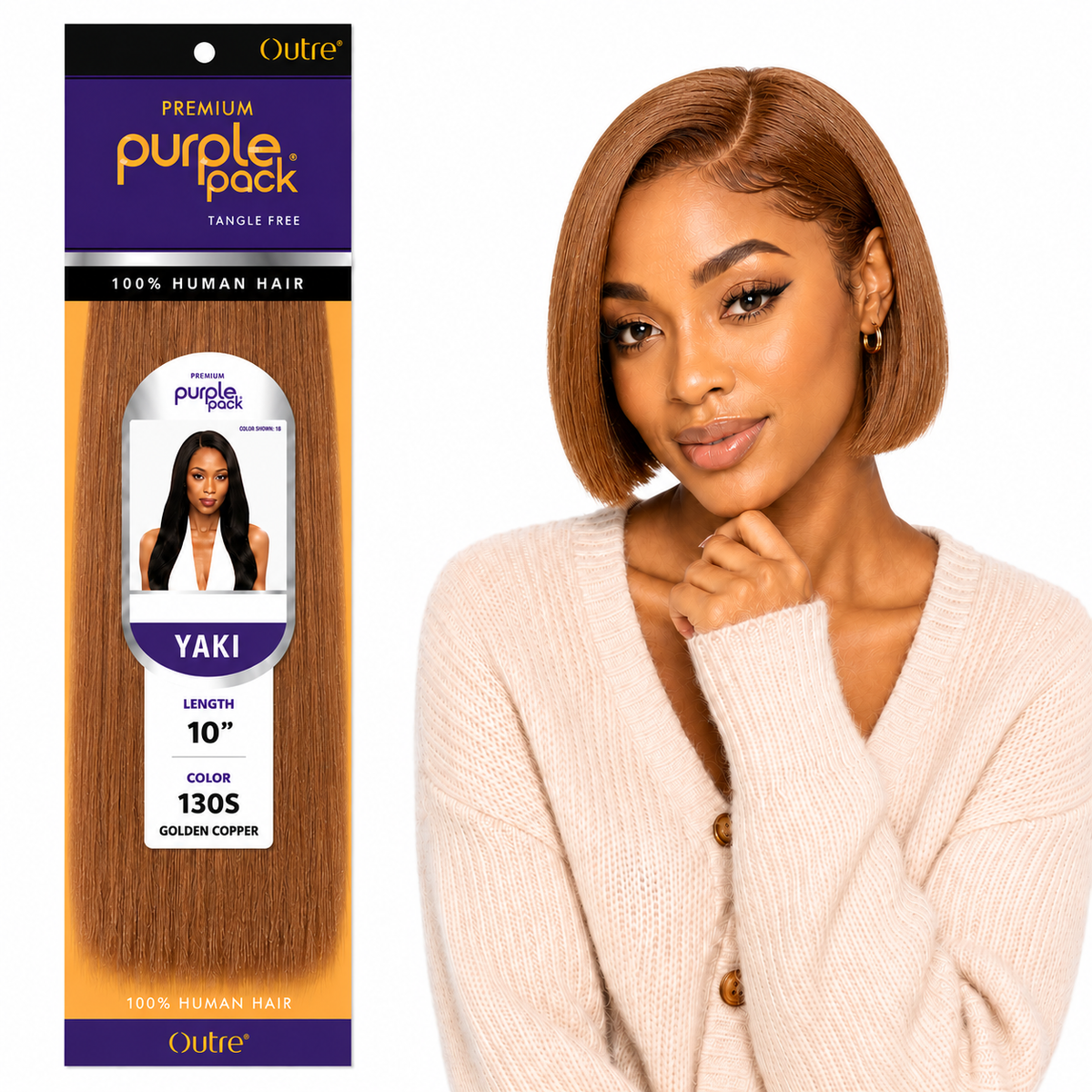 Outre Premium Purple Pack Yaki Human Hair Weave