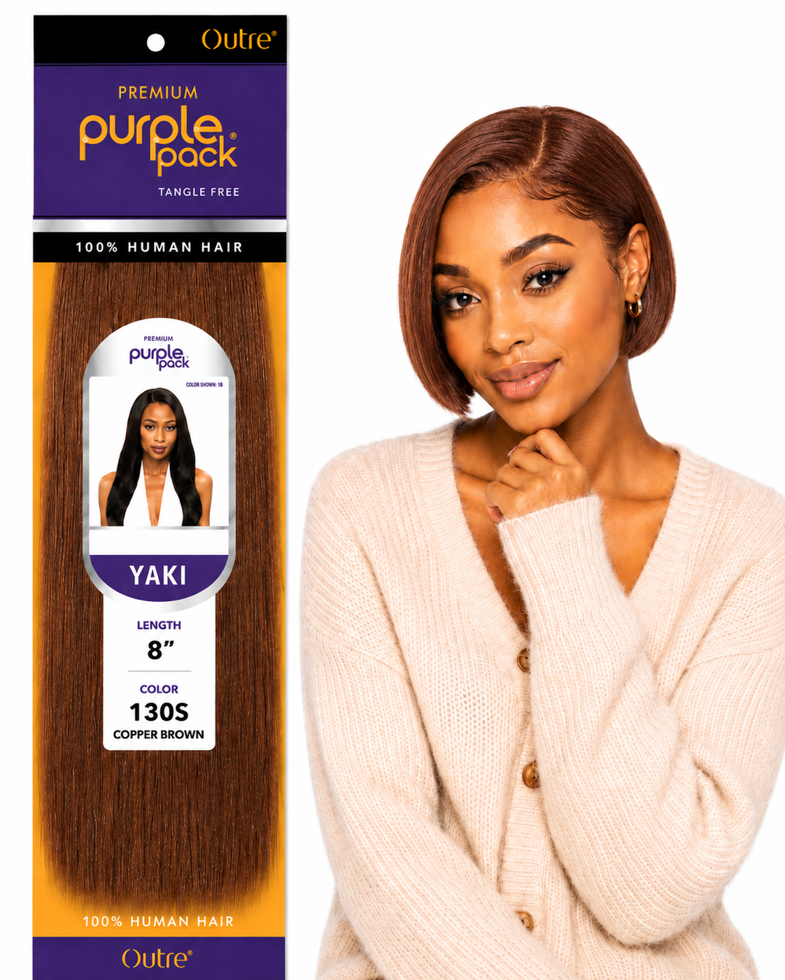 Outre Premium Purple Pack Yaki Human Hair Weave