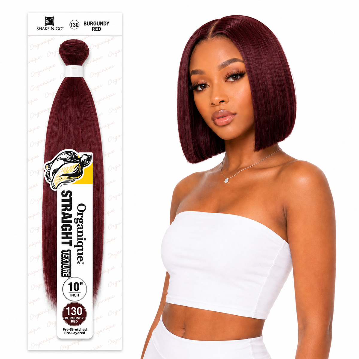 Shake-N-Go Organique Straight Weave – Premium Fiber (10”–36”)