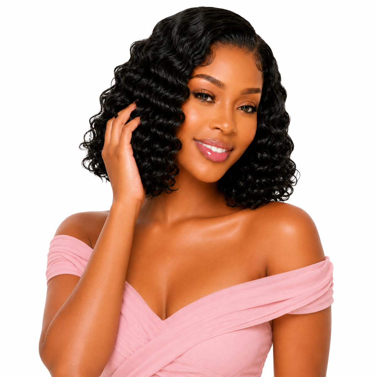 Shake-N-Go Glossy Deep Wave 100% Virgin Remy Hair Weave (3 Bundle)