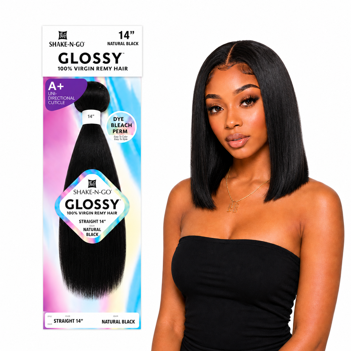 Shake-N-Go Glossy Straight 100% Virgin Remy Hair Weave (10" - 26")