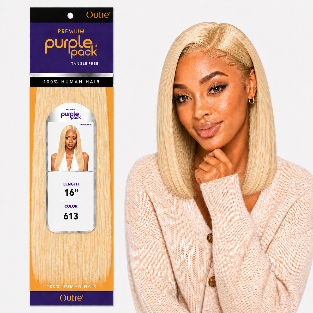 Outre Premium Purple Pack Yaki Human Hair Weave