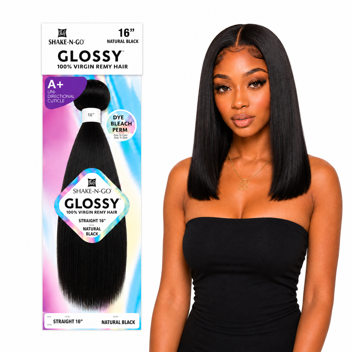Shake-N-Go Glossy Straight 100% Virgin Remy Hair Weave (10" - 26")
