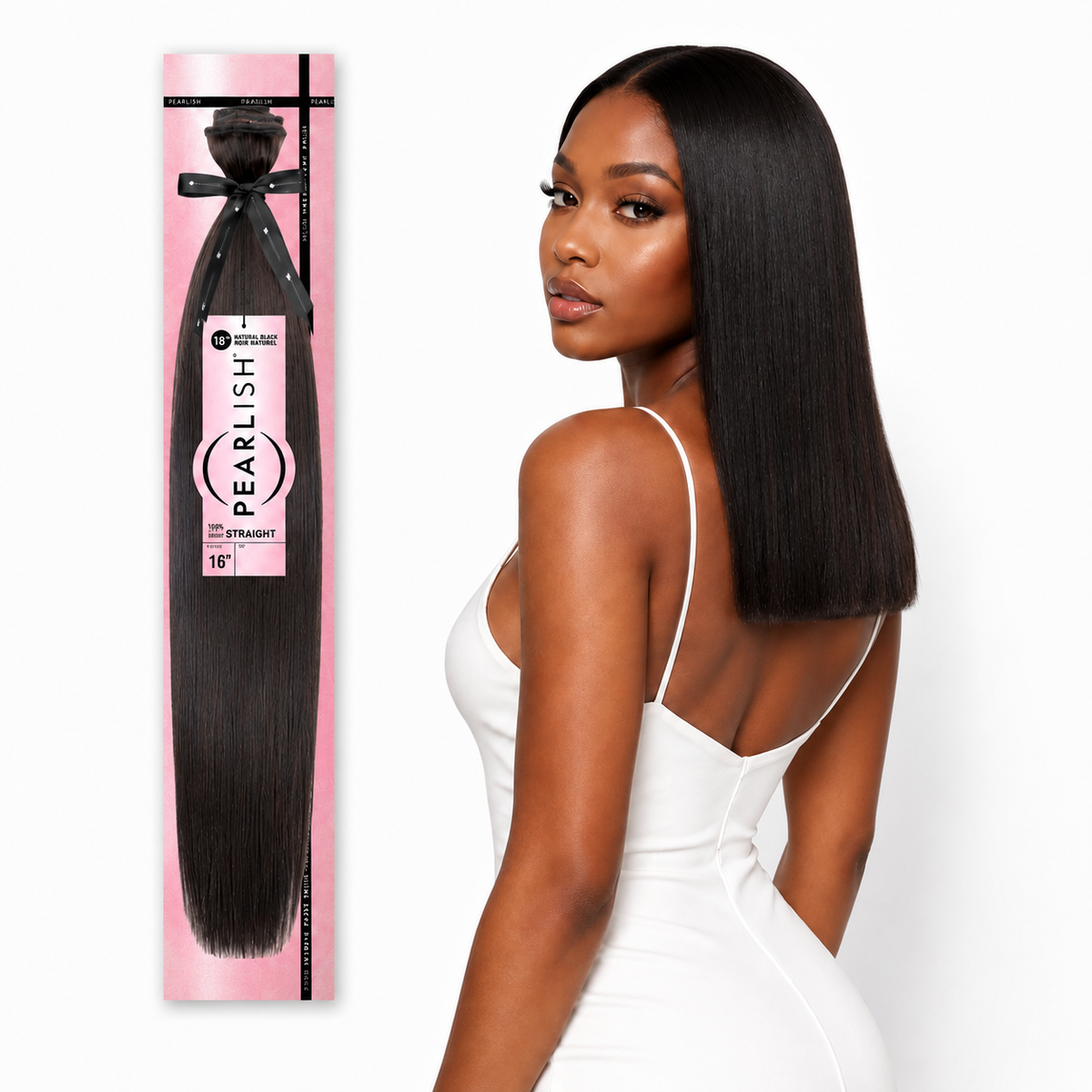 Sensationnel Pearlish Straight 100% Virgin Remy Human Hair Weave (10" - 24")