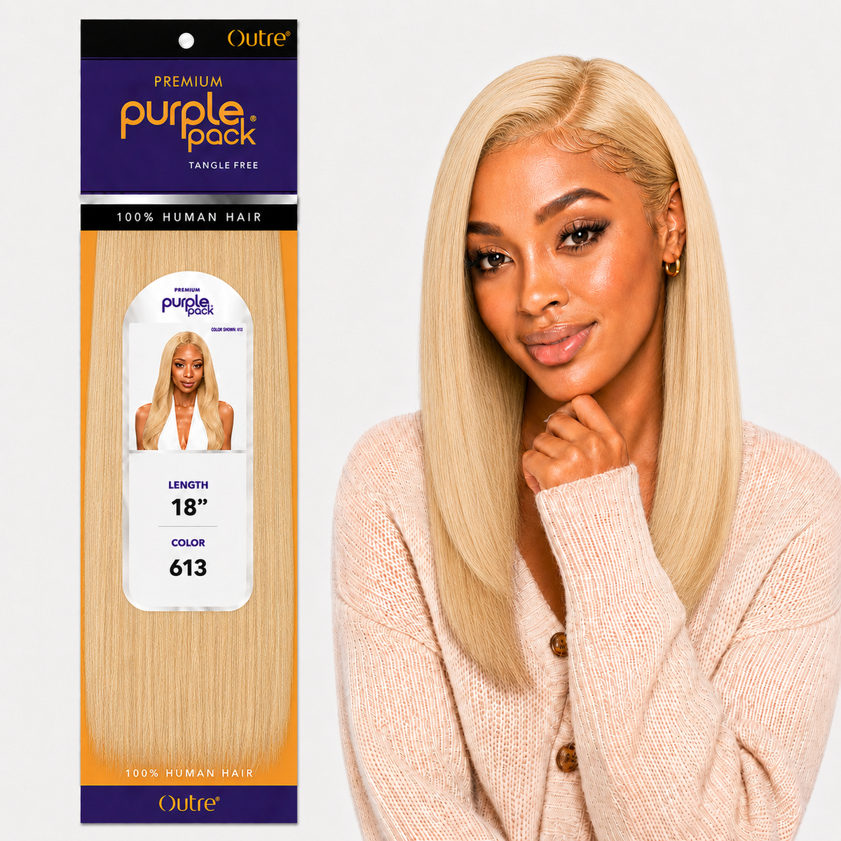 Outre Premium Purple Pack Yaki Human Hair Weave