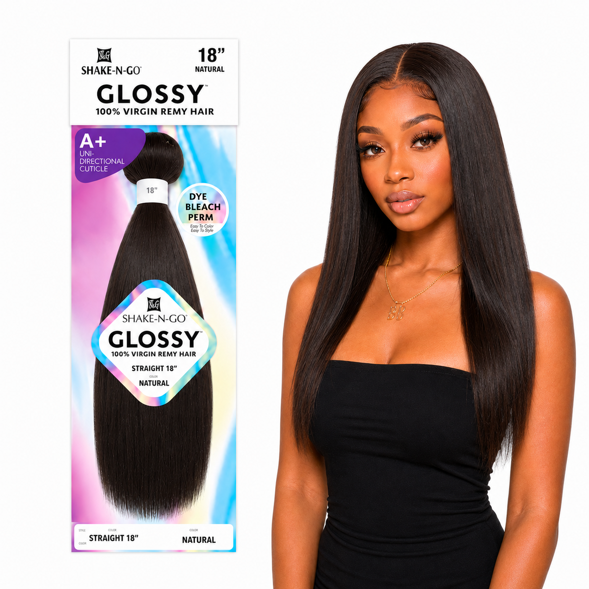 Shake-N-Go Glossy Straight 100% Virgin Remy Hair Weave (10" - 26")