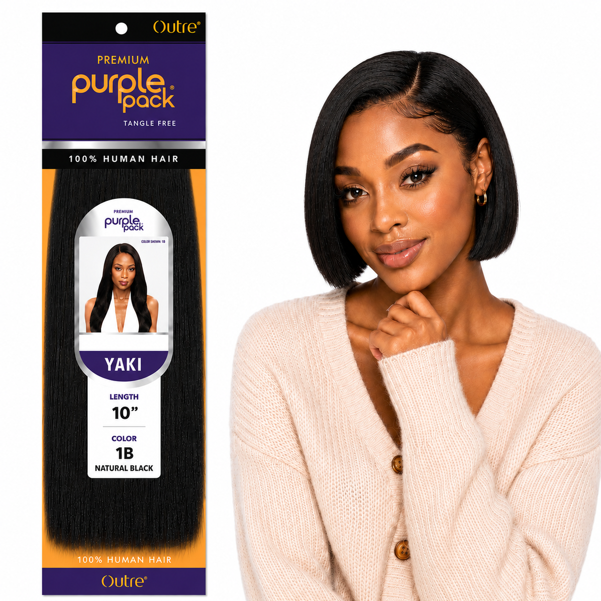 Outre Premium Purple Pack Yaki Human Hair Weave