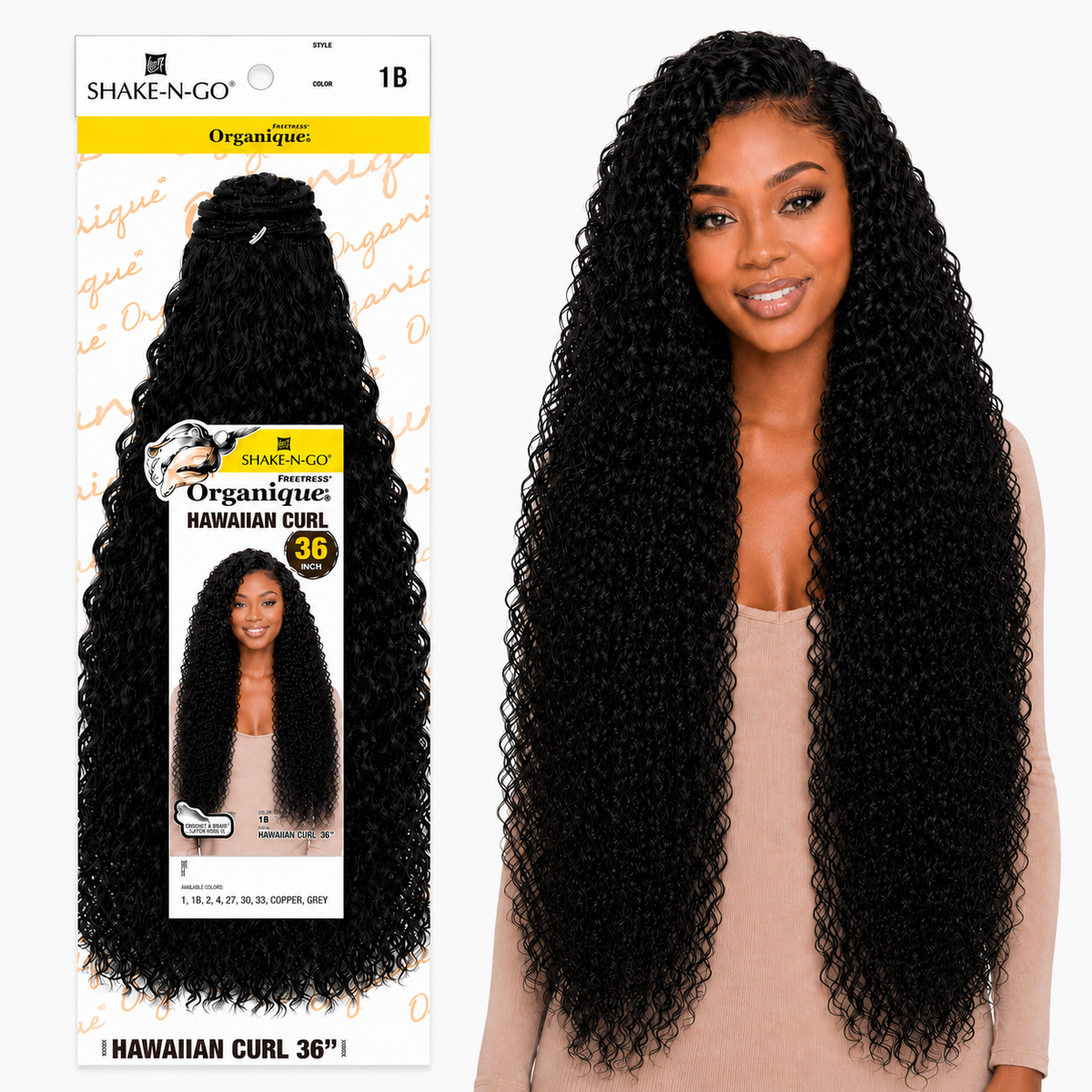 Shake-N-Go Hawaiian Curl Organique (14-36")