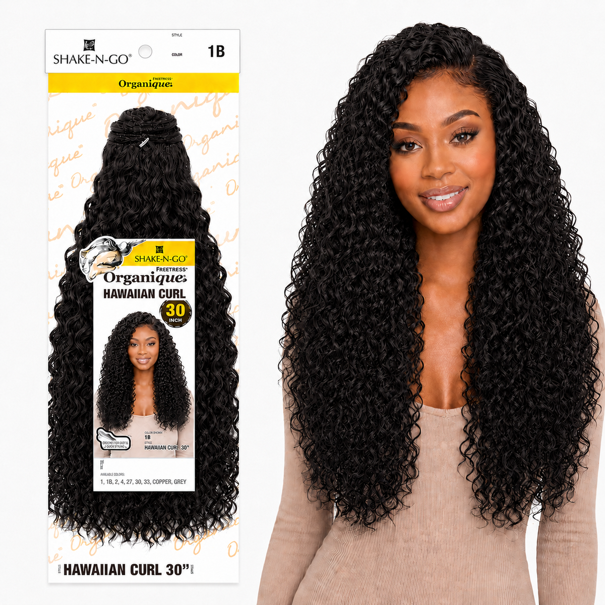 Shake-N-Go Hawaiian Curl Organique (14-36")