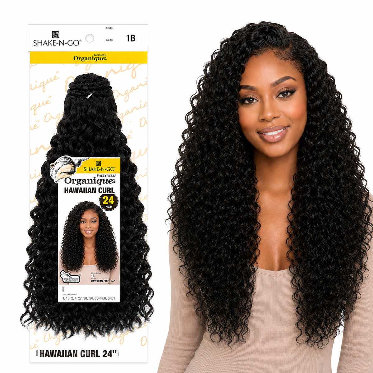 Shake-N-Go Hawaiian Curl Organique (14-36")