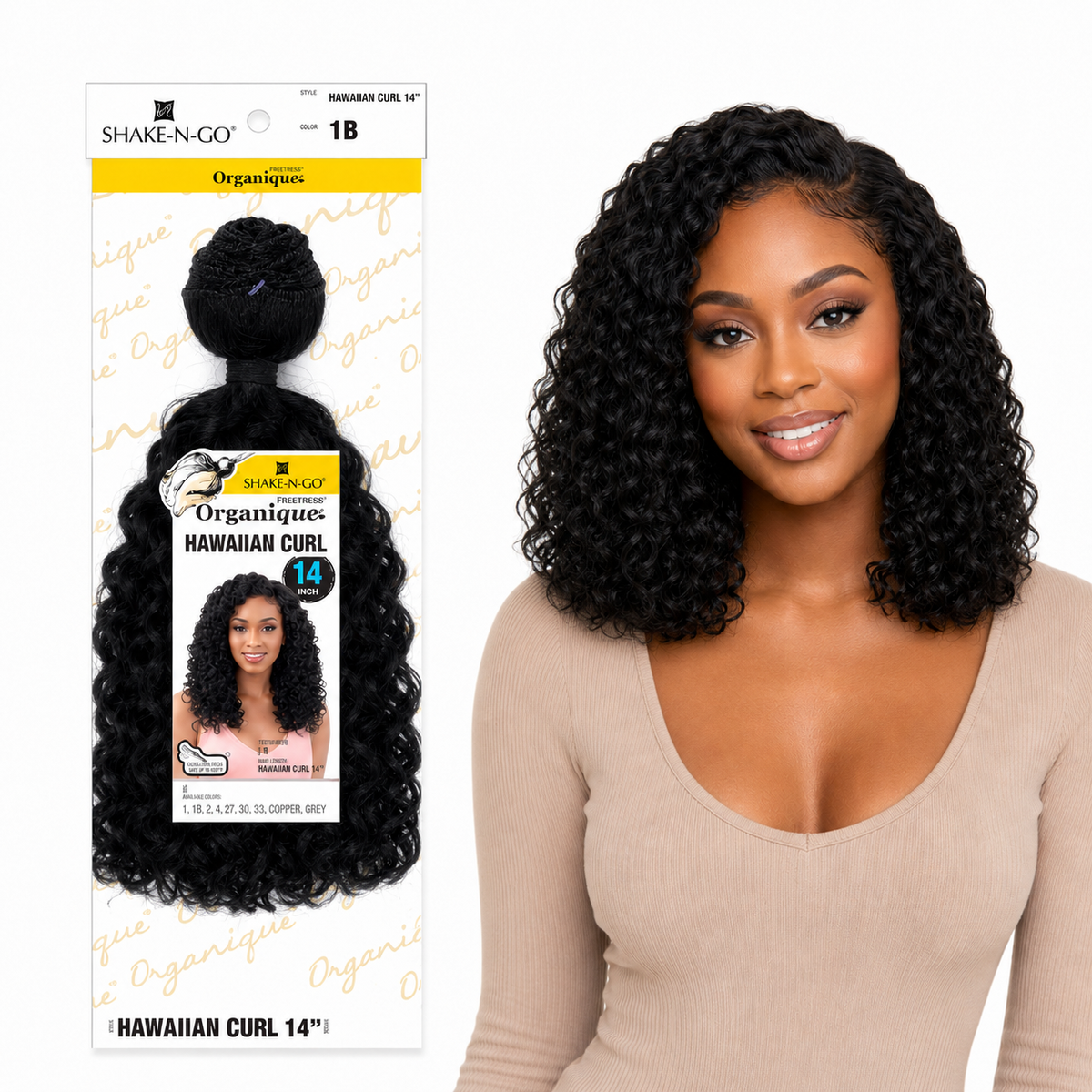 Shake-N-Go Hawaiian Curl Organique (14-36")