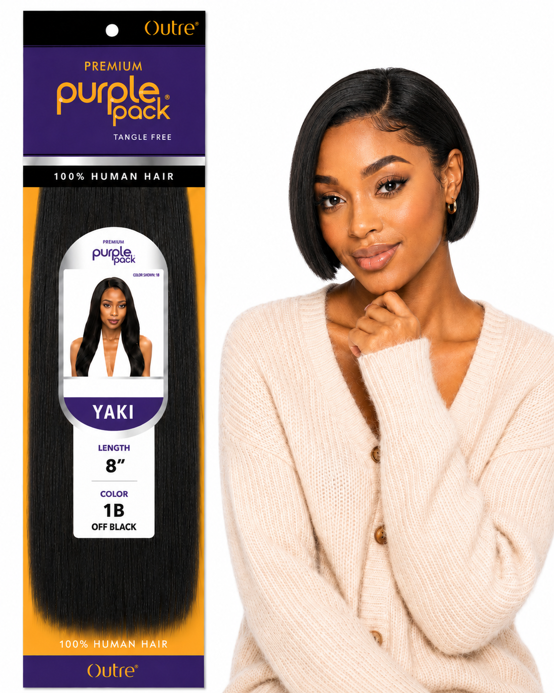Outre Premium Purple Pack Yaki Human Hair Weave