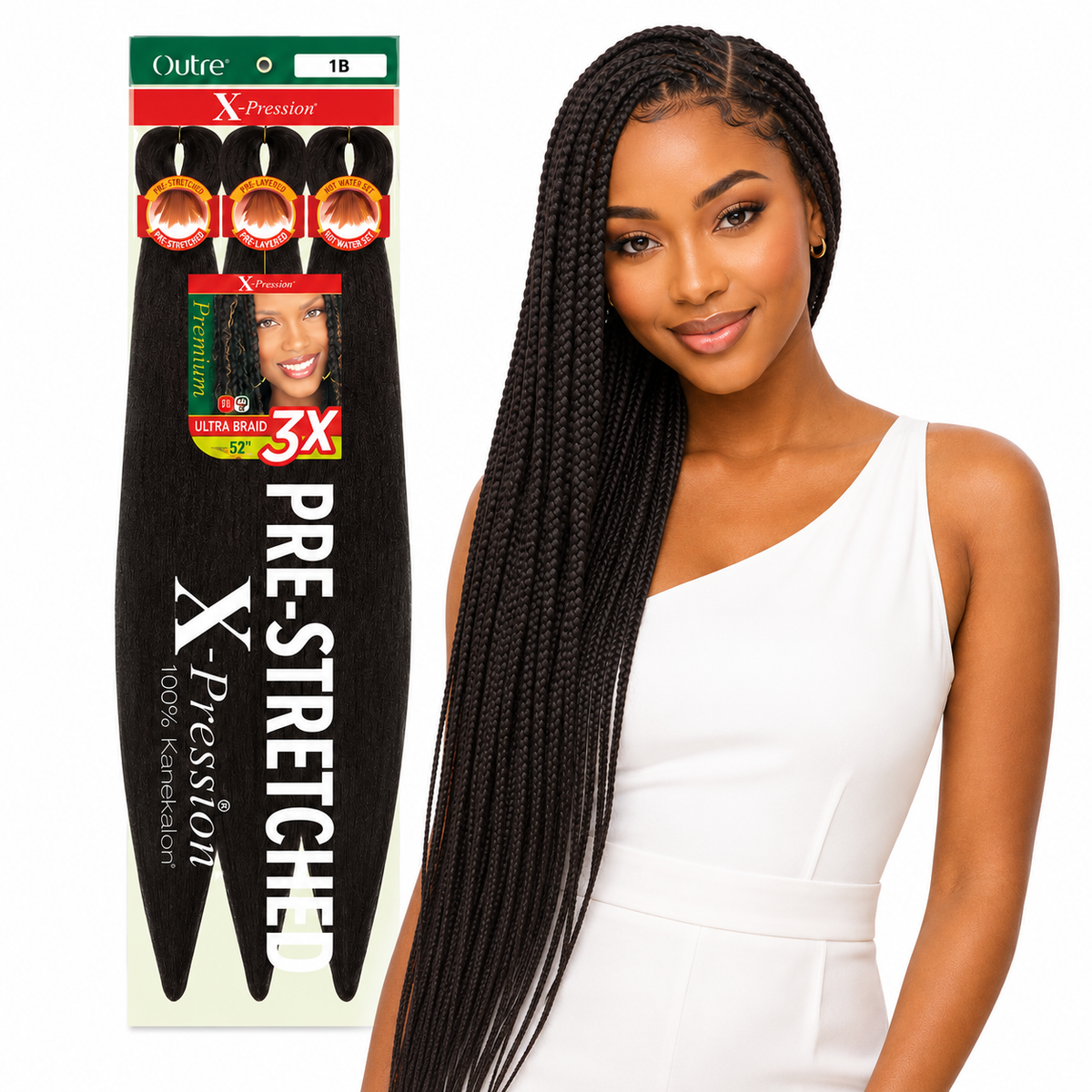 Outre X-Pression 3X Pre-Stretched Braiding Hair – 52"