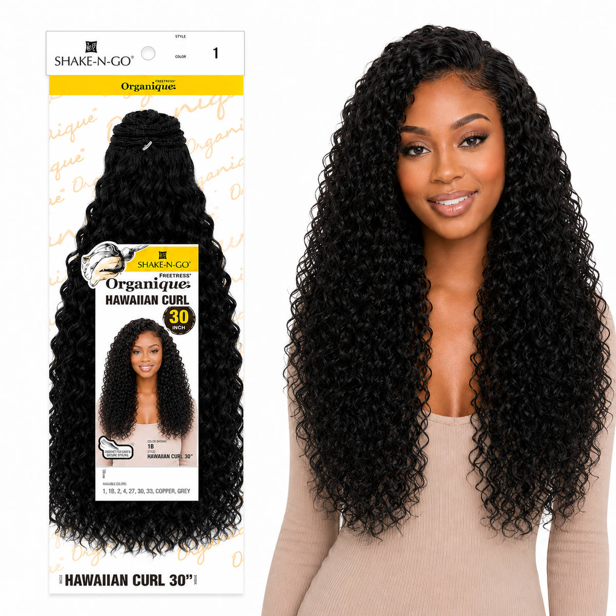Shake-N-Go Hawaiian Curl Organique (14-36")
