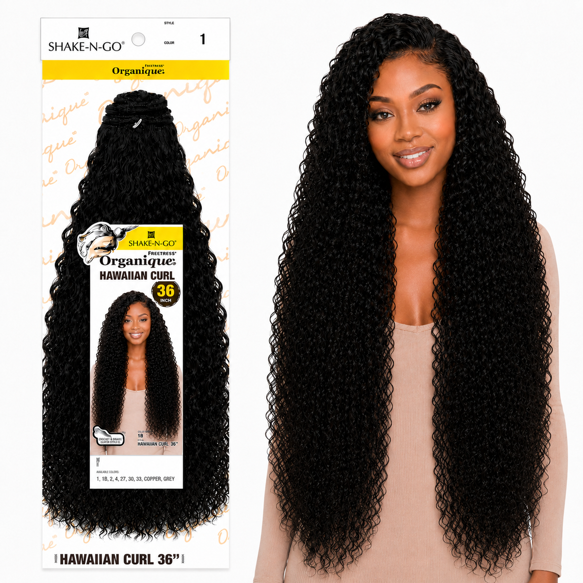 Shake-N-Go Hawaiian Curl Organique (14-36")