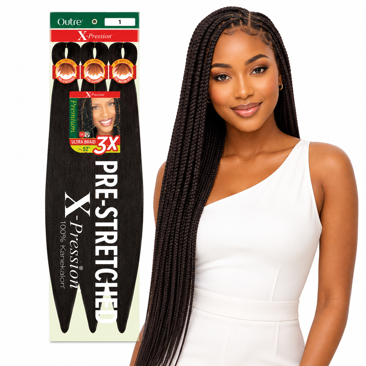 Outre X-Pression 3X Pre-Stretched Braiding Hair – 52"