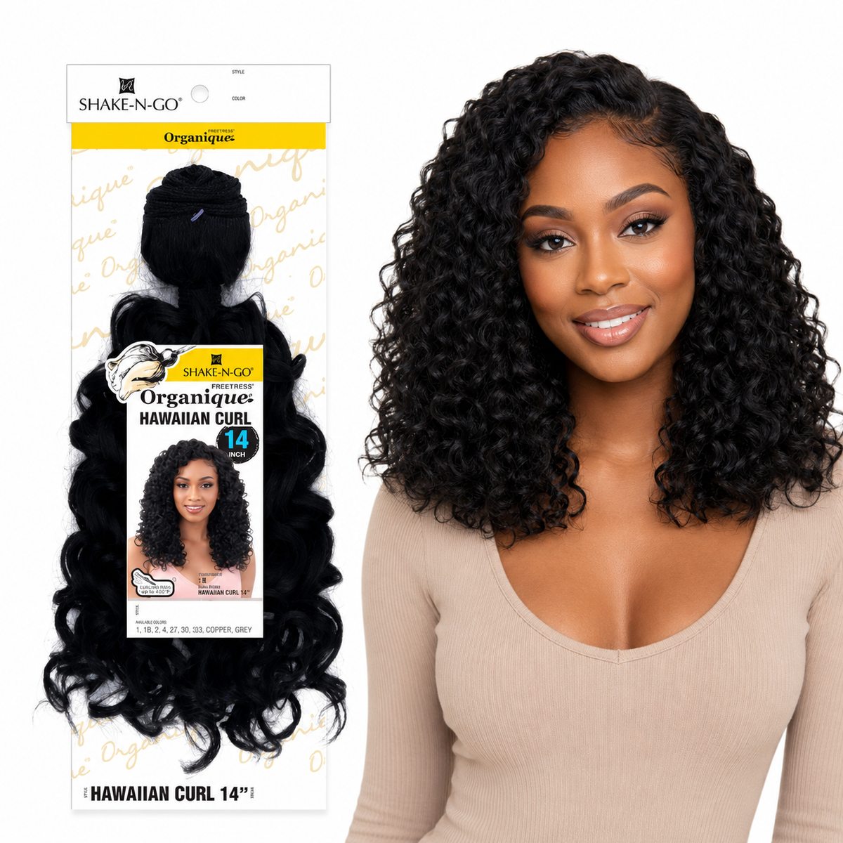 Shake-N-Go Hawaiian Curl Organique (14-36")