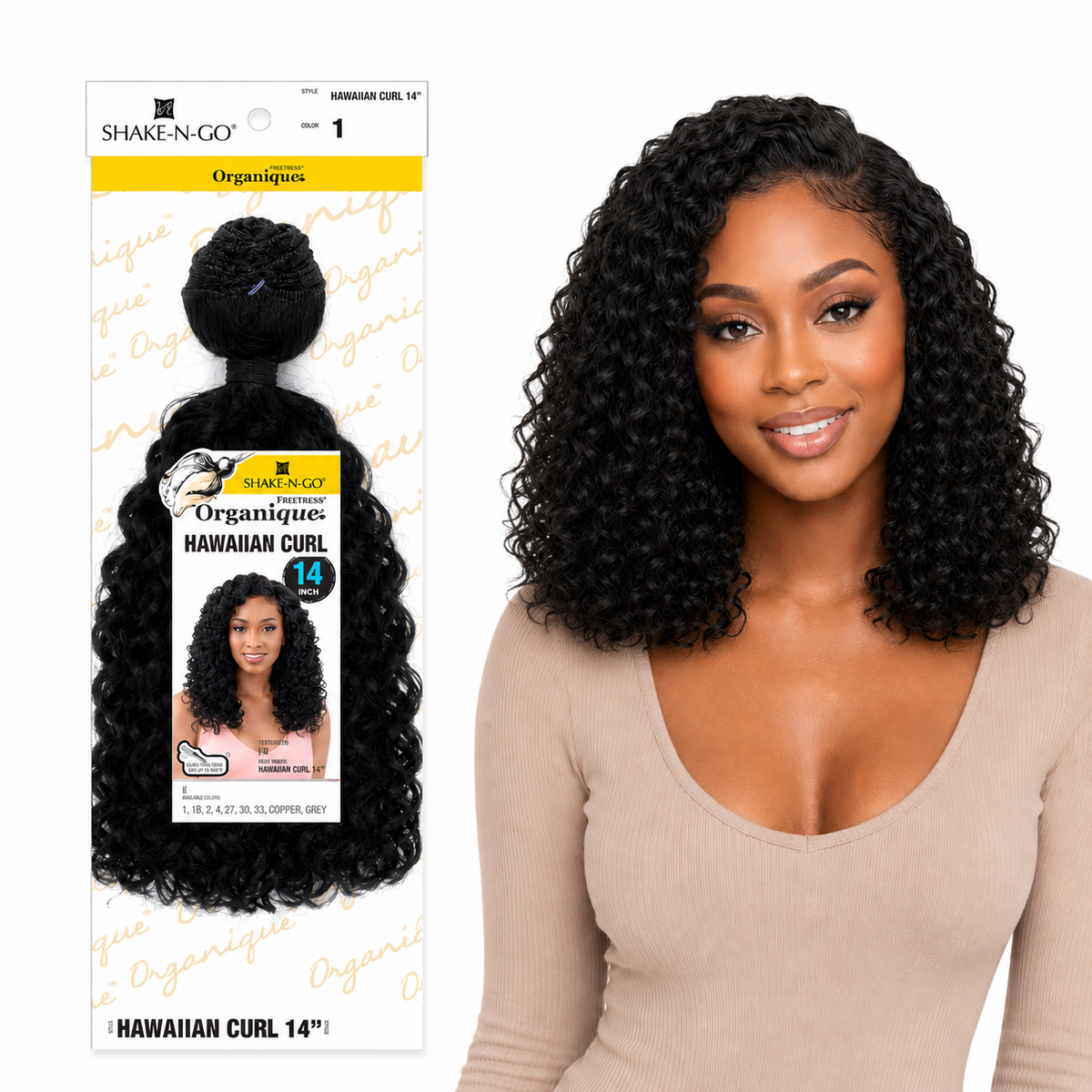 Shake-N-Go Hawaiian Curl Organique (14-36")