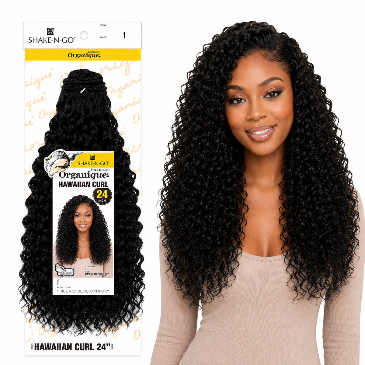 Shake-N-Go Hawaiian Curl Organique (14-36")