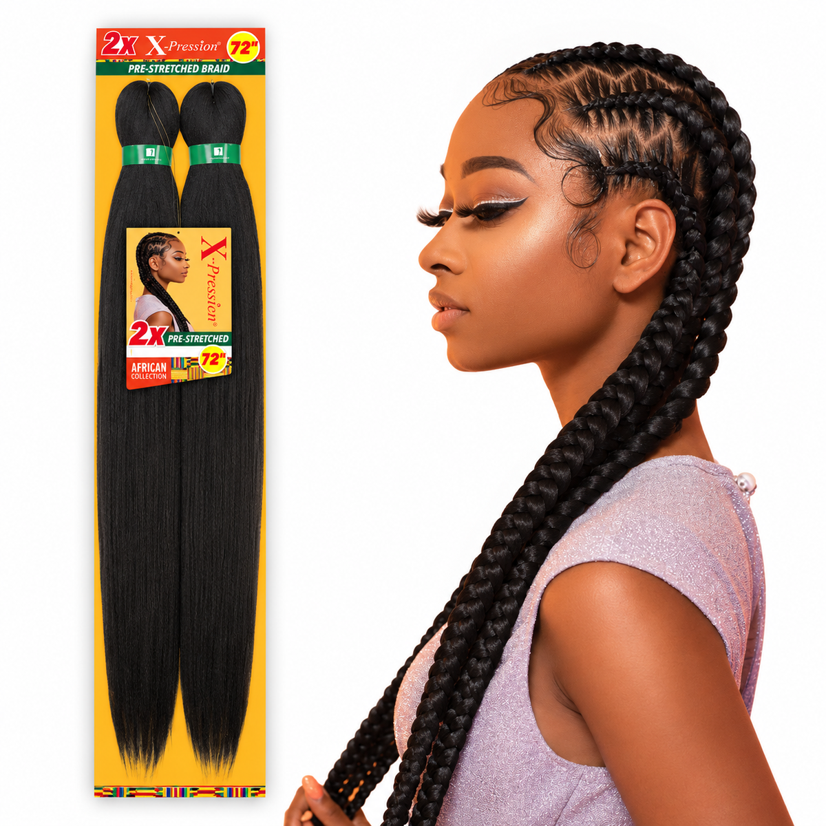 Sensationnel 2X X-Pression Pre-Stretched Braiding Hair (72”)
