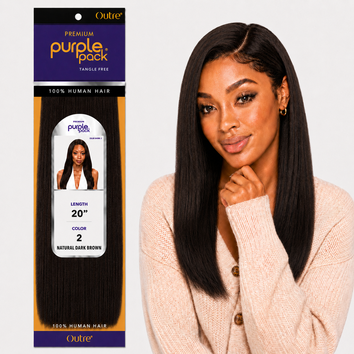Outre Premium Purple Pack Yaki Human Hair Weave