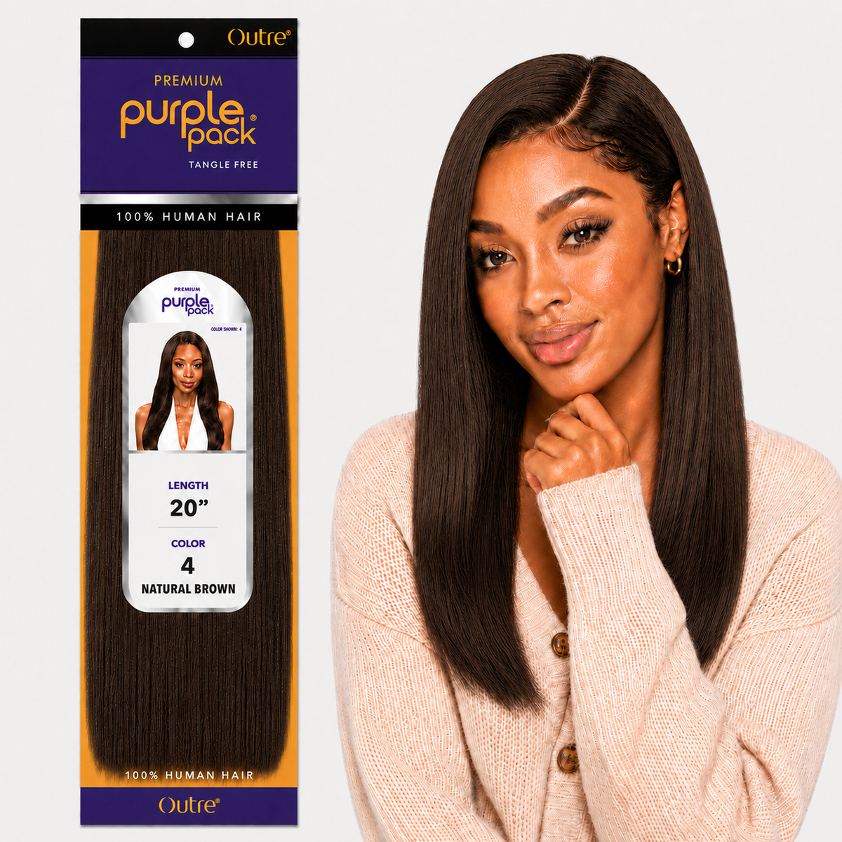 Outre Premium Purple Pack Yaki Human Hair Weave