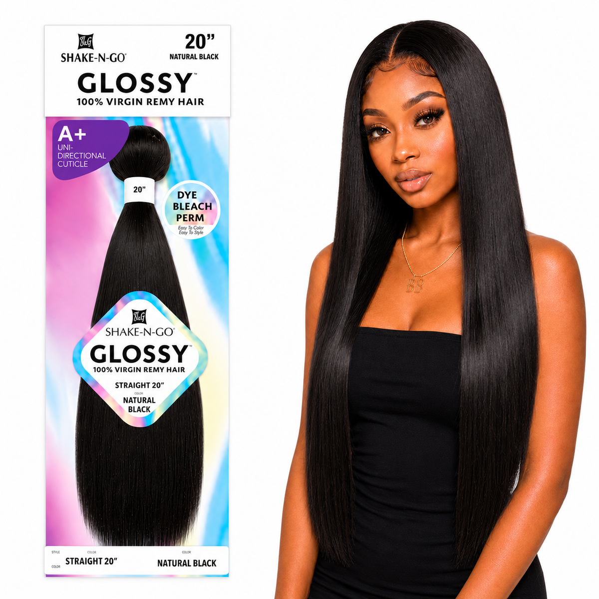 Shake-N-Go Glossy Straight 100% Virgin Remy Hair Weave (10" - 26")