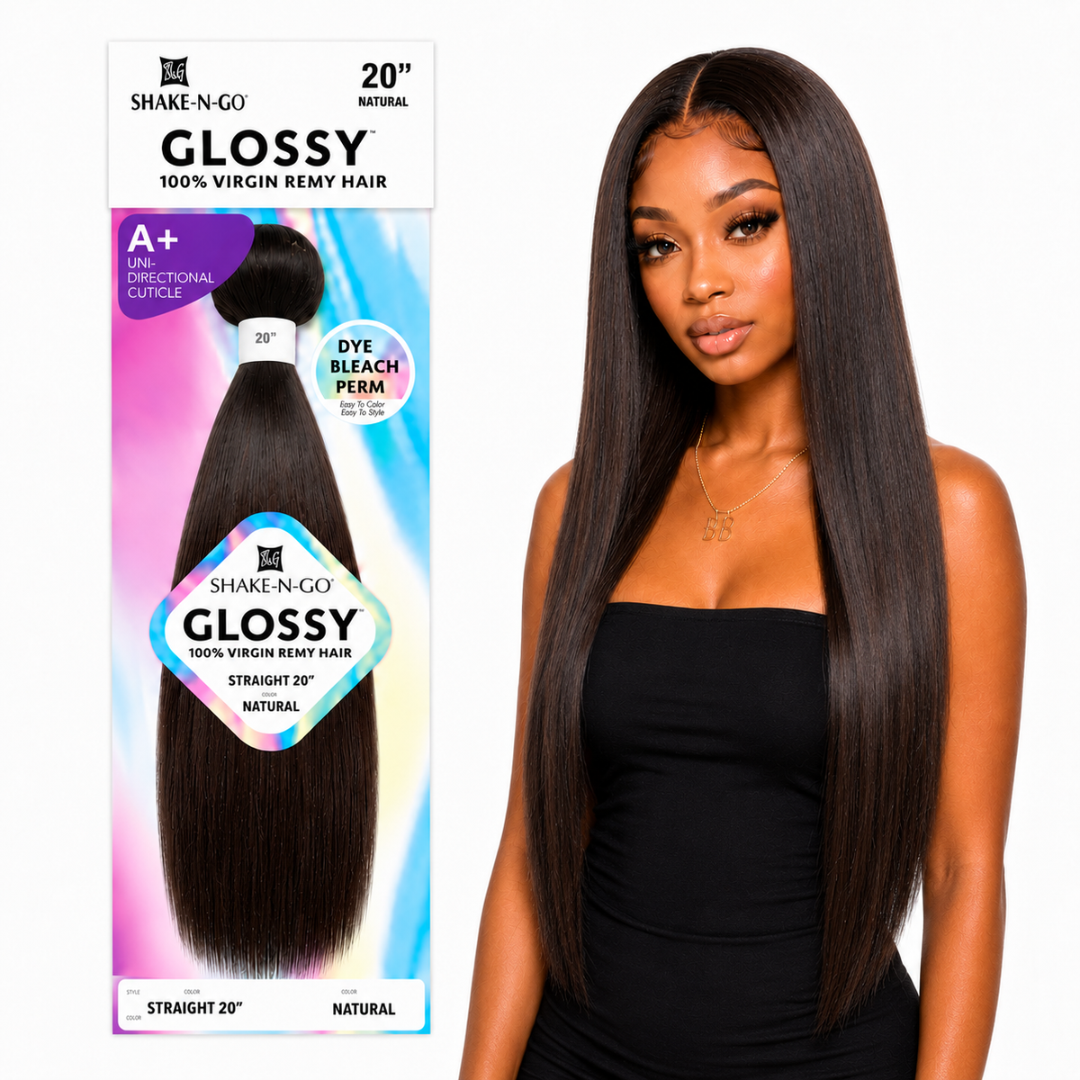 Shake-N-Go Glossy Straight 100% Virgin Remy Hair Weave (10" - 26")