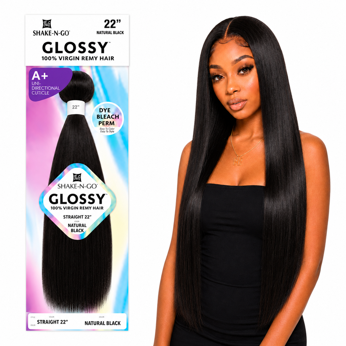 Shake-N-Go Glossy Straight 100% Virgin Remy Hair Weave (10" - 26")