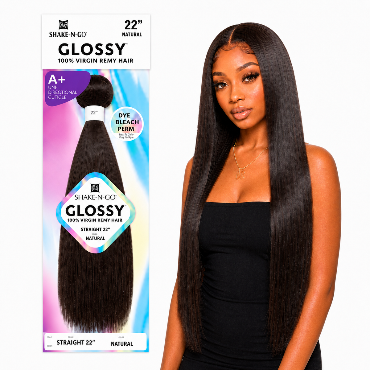 Shake-N-Go Glossy Straight 100% Virgin Remy Hair Weave (10" - 26")