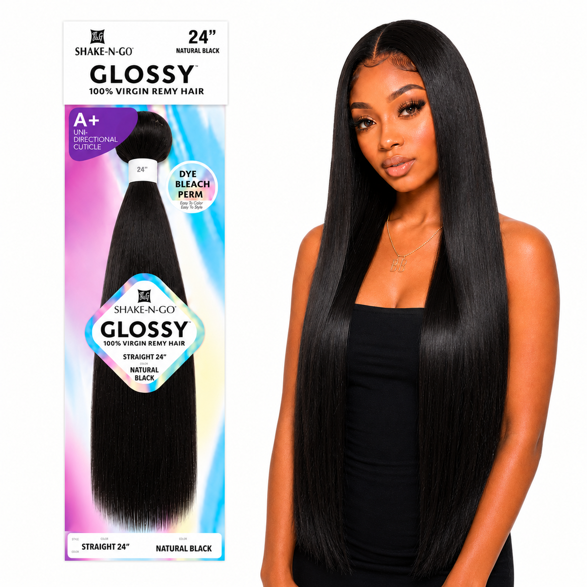 Shake-N-Go Glossy Straight 100% Virgin Remy Hair Weave (10" - 26")