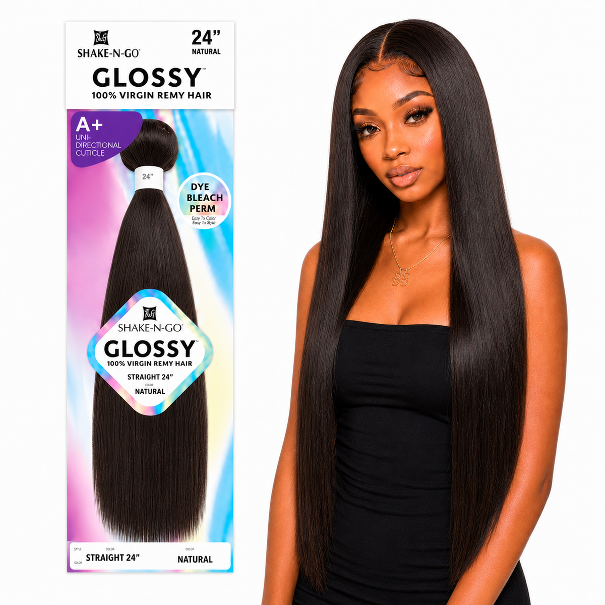 Shake-N-Go Glossy Straight 100% Virgin Remy Hair Weave (10" - 26")