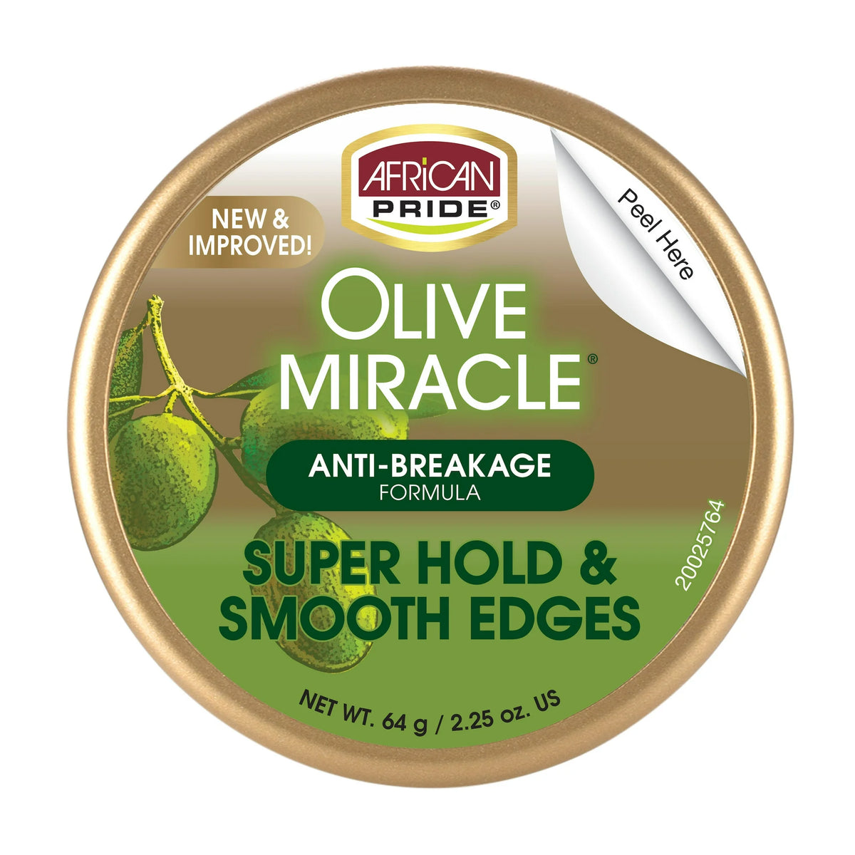 African Pride Olive Miracle Silky Smooth Edges Anti-Frizz, 2.25 oz (66 ml)