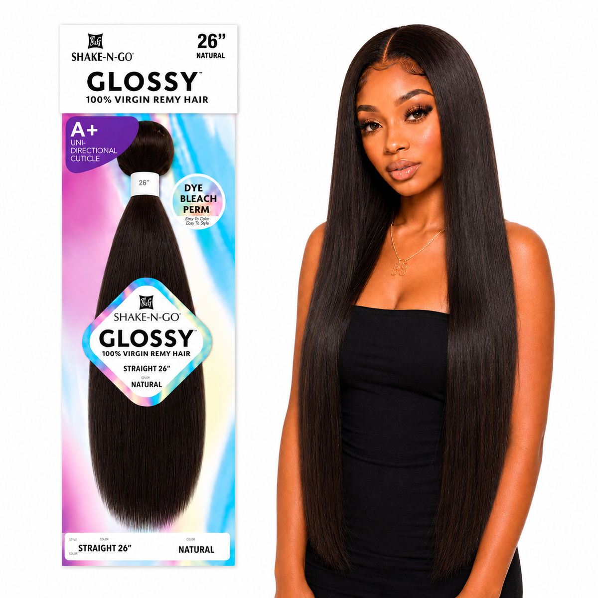 Shake-N-Go Glossy Straight 100% Virgin Remy Hair Weave (10" - 26")
