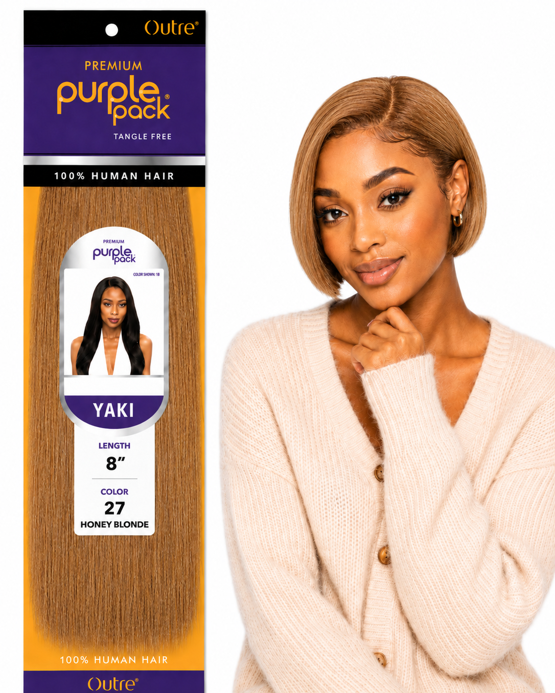 Outre Premium Purple Pack Yaki Human Hair Weave