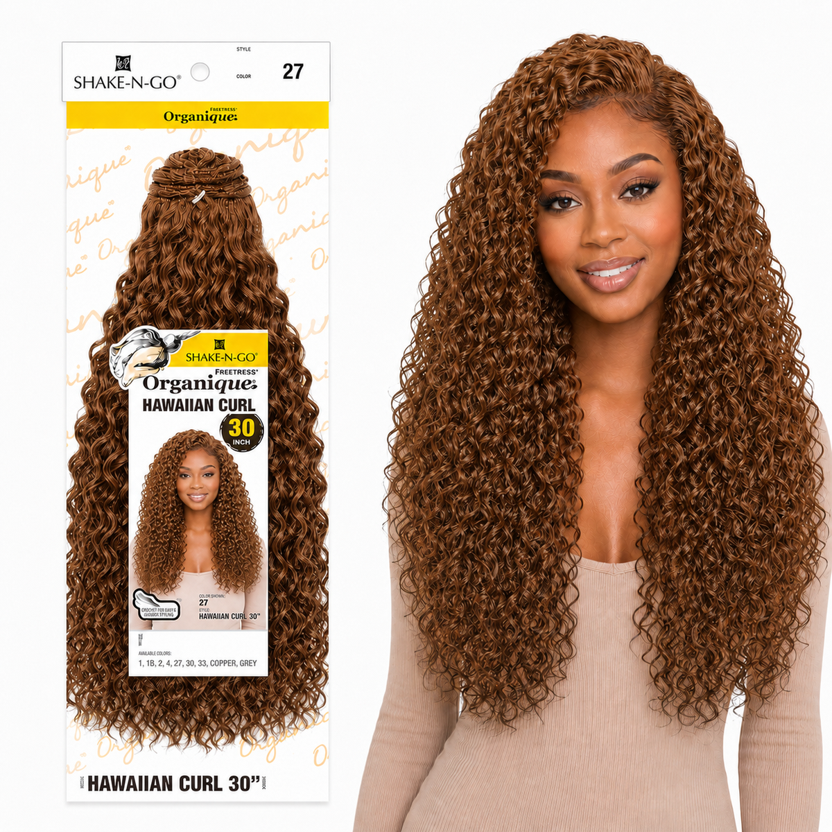 Shake-N-Go Hawaiian Curl Organique (14-36")
