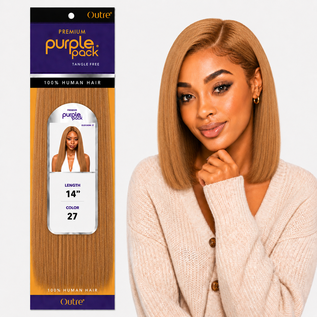 Outre Premium Purple Pack Yaki Human Hair Weave