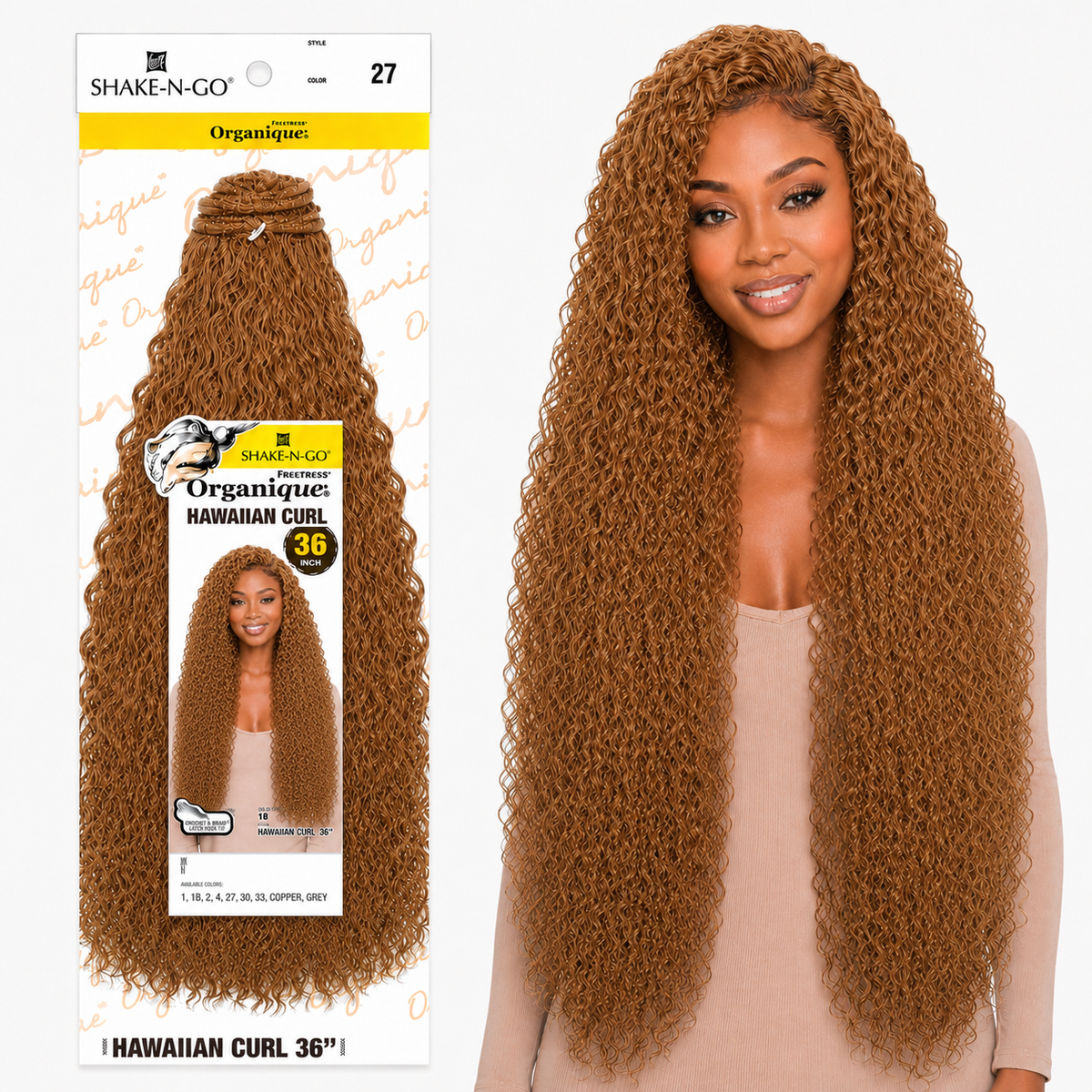 Shake-N-Go Hawaiian Curl Organique (14-36")