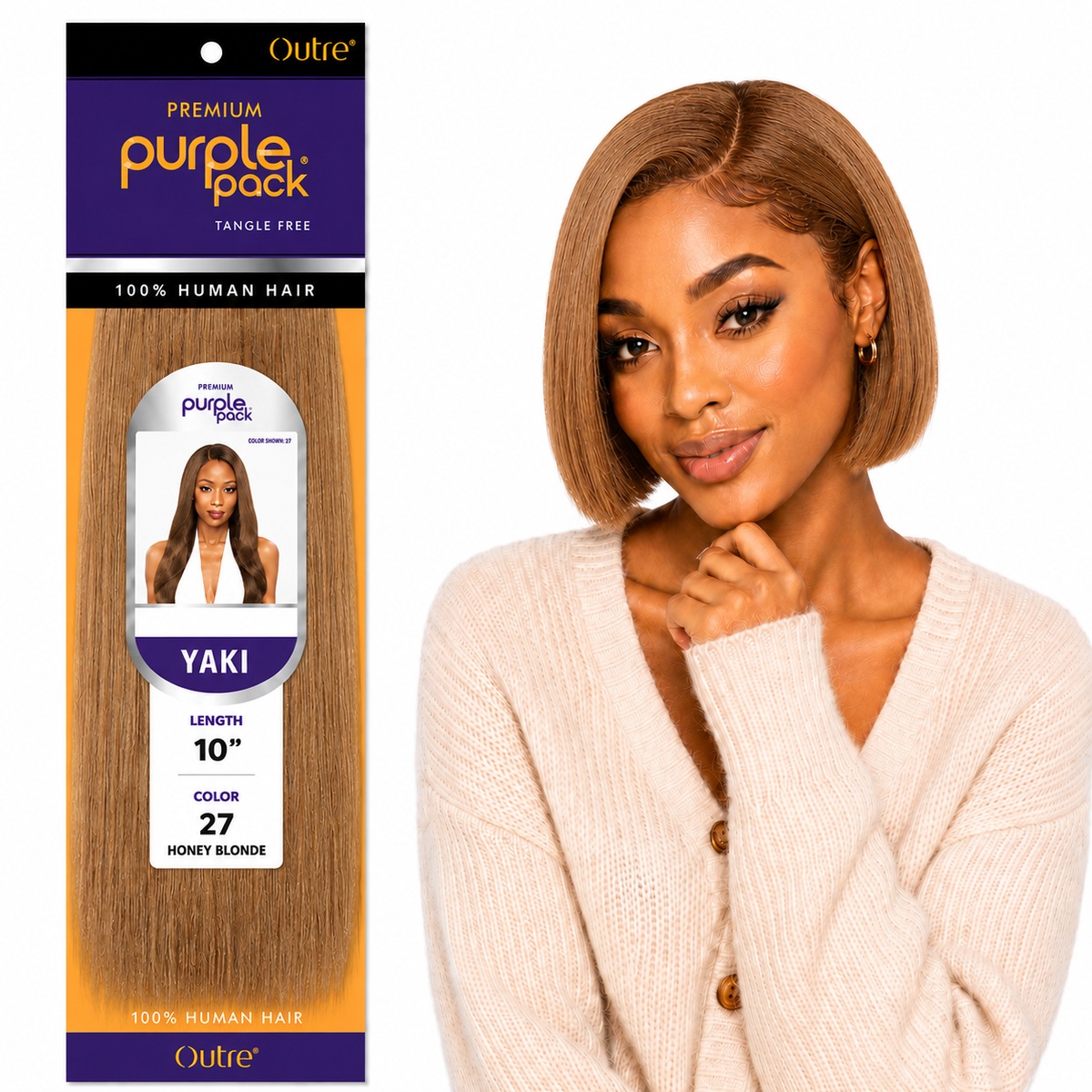 Outre Premium Purple Pack Yaki Human Hair Weave