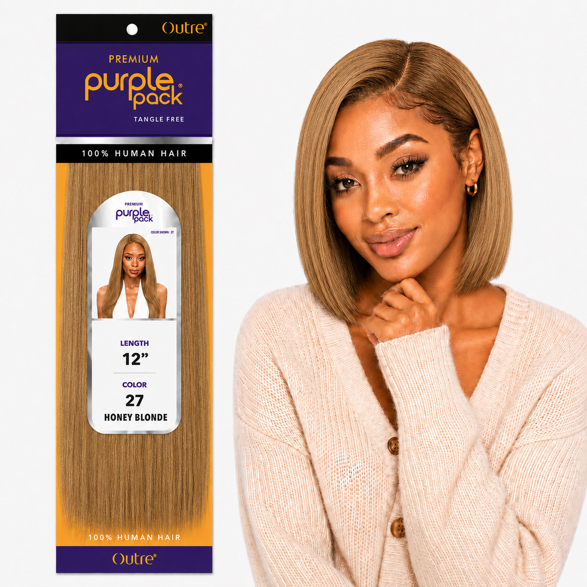 Outre Premium Purple Pack Yaki Human Hair Weave