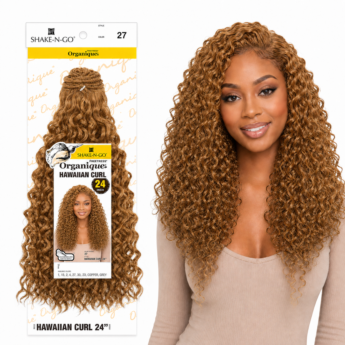 Shake-N-Go Hawaiian Curl Organique (14-36")