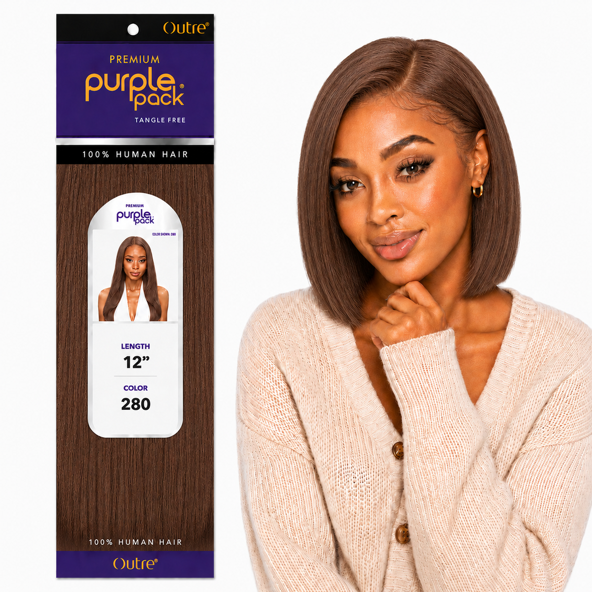 Outre Premium Purple Pack Yaki Human Hair Weave