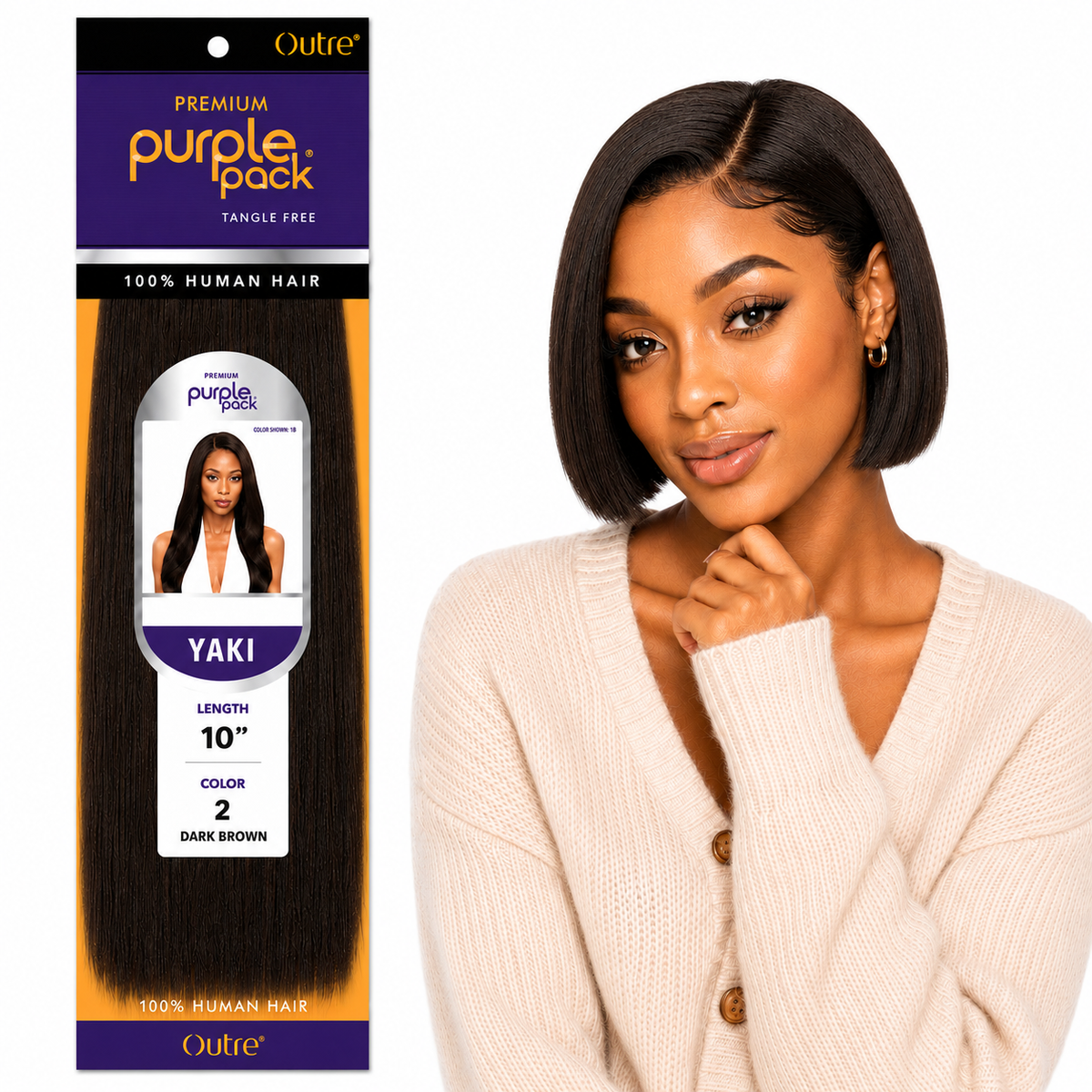 Outre Premium Purple Pack Yaki Human Hair Weave