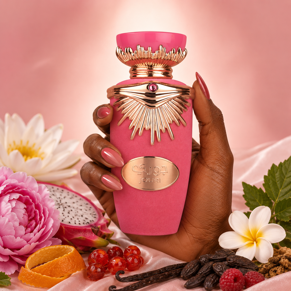 Lattafa Give Me Oud Jouri Eau De Parfum Spray - Burgundy & Gold Bottle - 100ml / 3.4 oz
