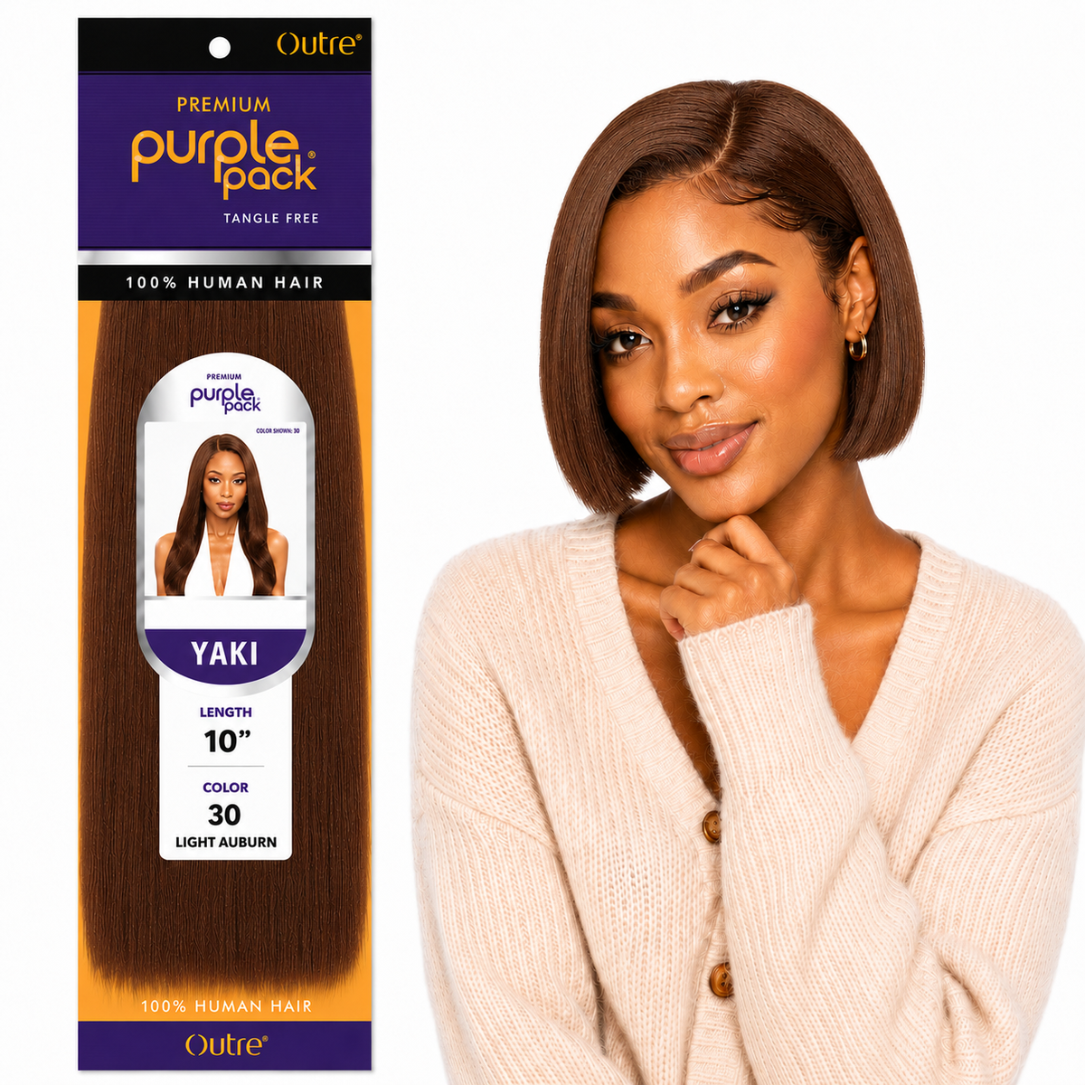 Outre Premium Purple Pack Yaki Human Hair Weave